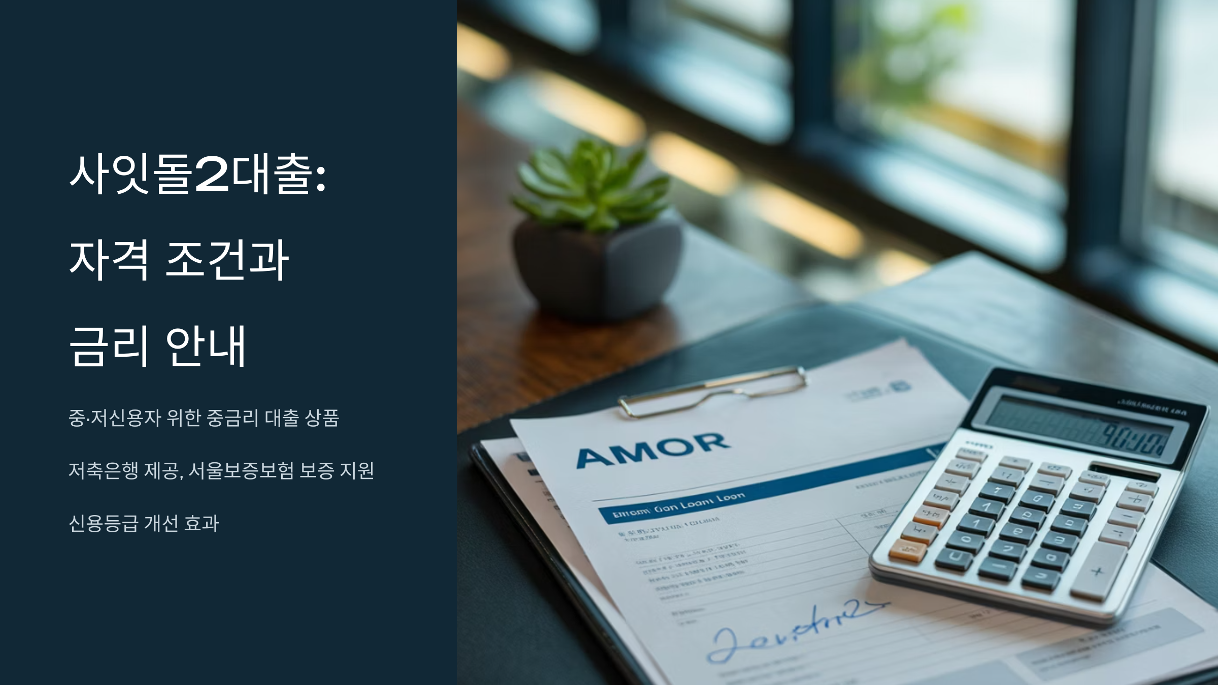 사잇돌2대출 자격 조건과 금리