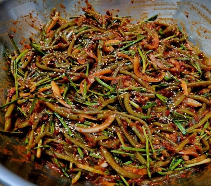 고구마순 김치 완성