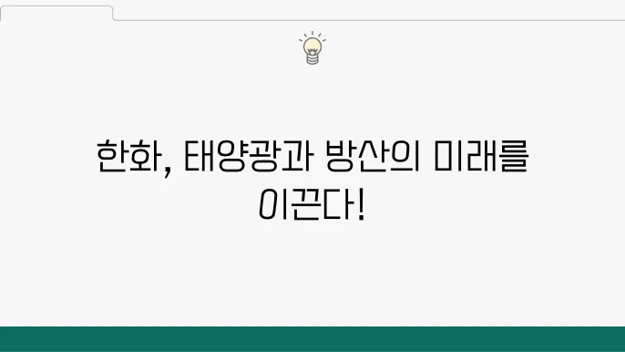 한화 미래 전략