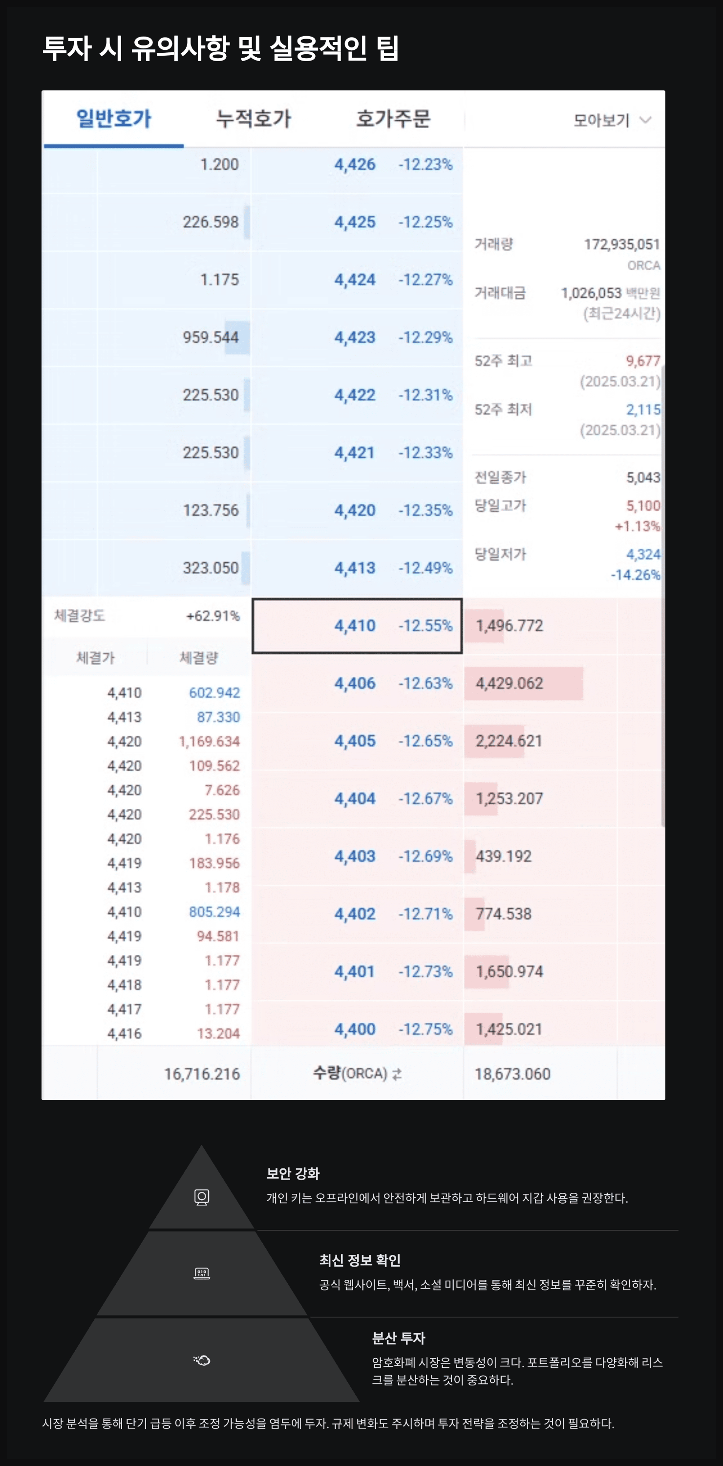 투자 시 유의사항 및 실용적인 팁