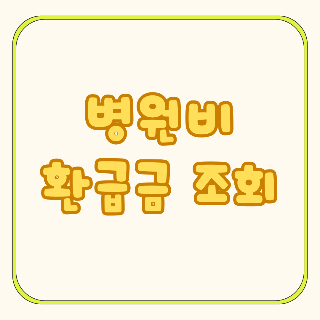 국민건강보험 병원비 환급금 조회