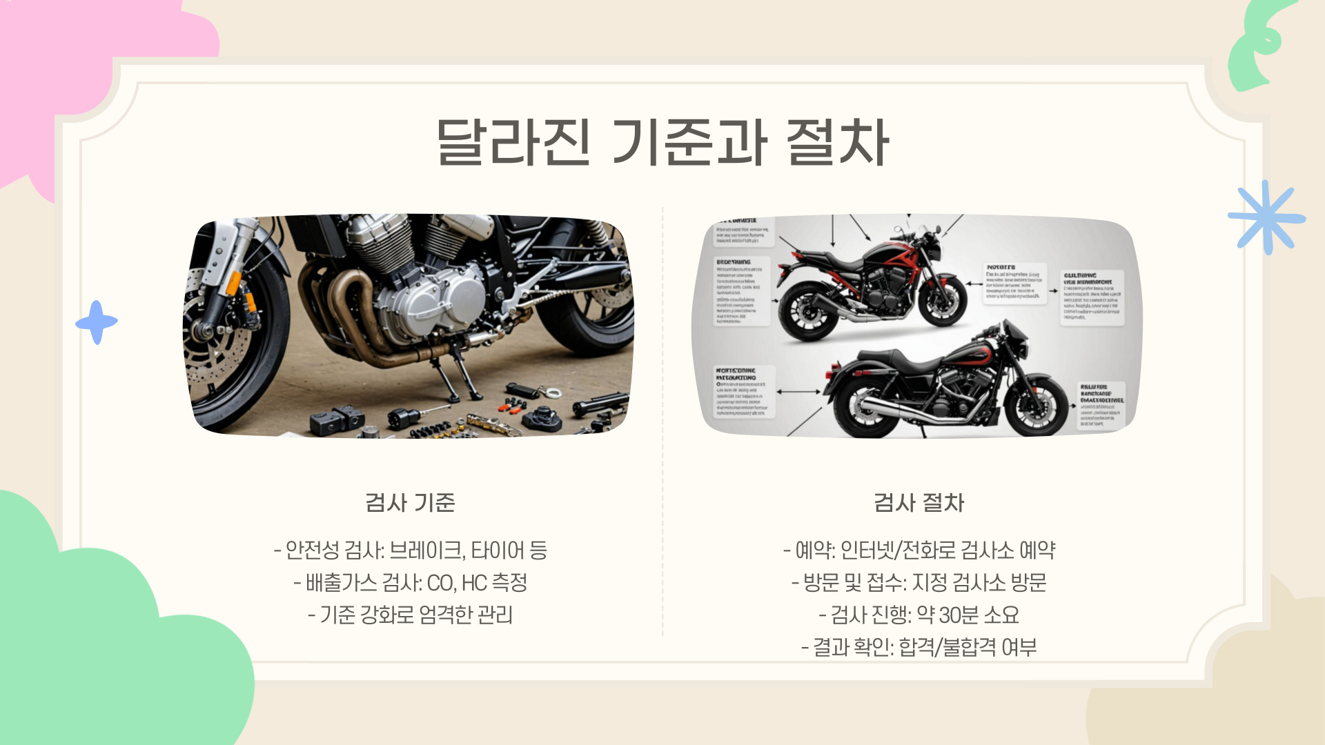 3월 15일부터 시행 이륜차 정기검사 개정