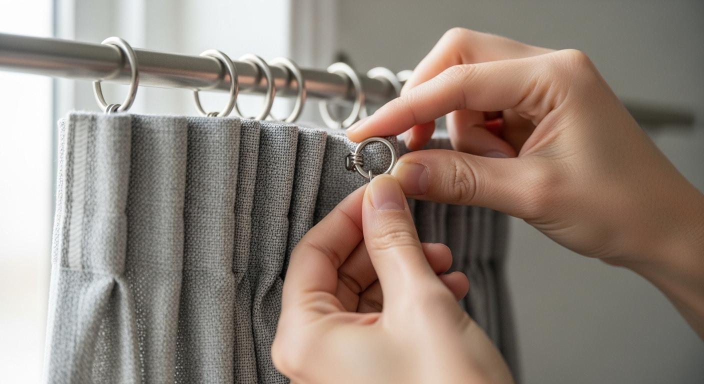 커텐 클립 넣는 법