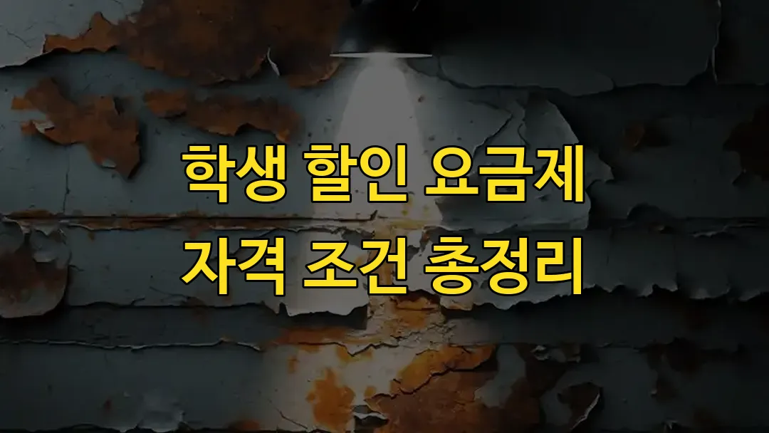 학생 할인 요금제 자격 조건 총정리
