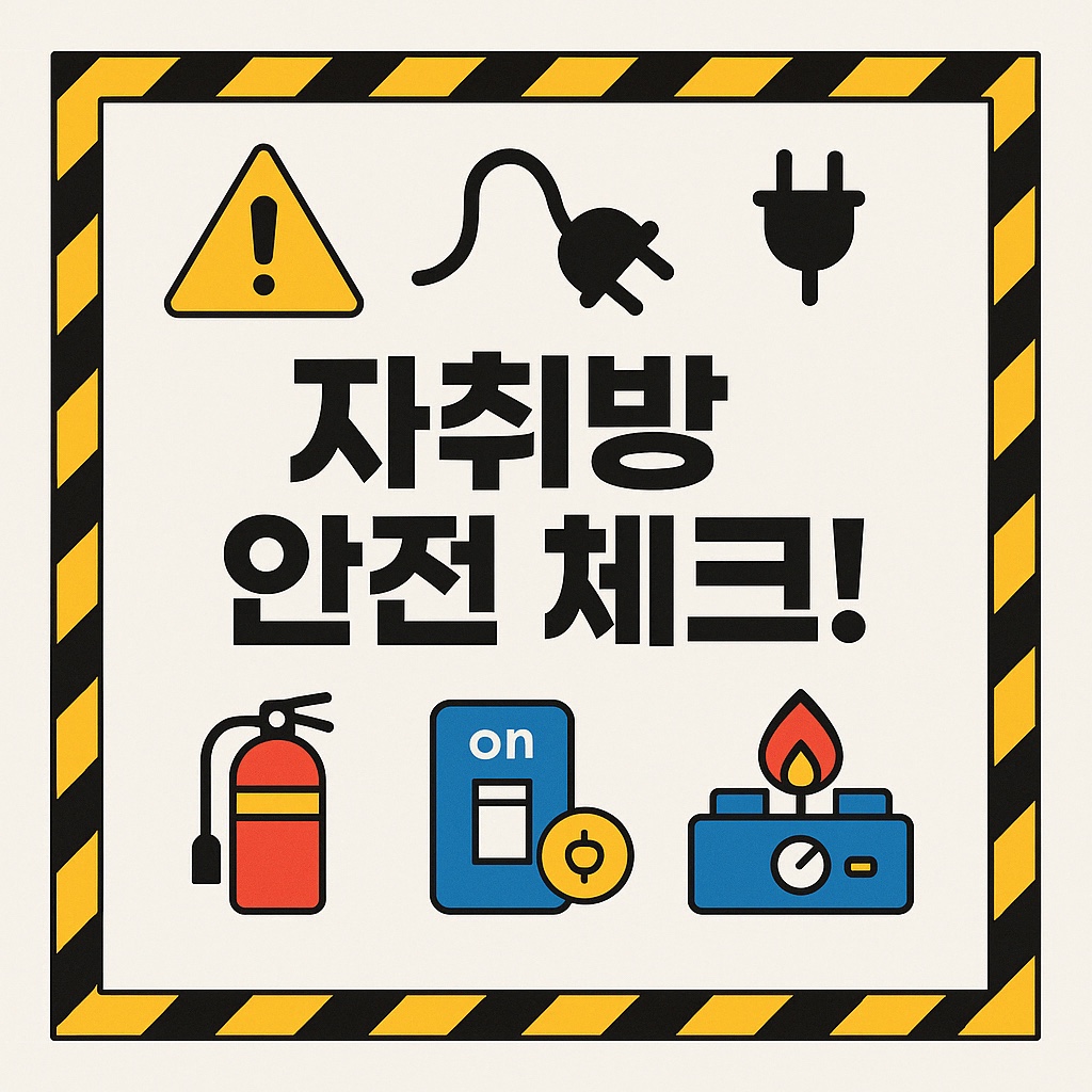 자취방 안전 체크! 소화기, 스위치, 가스 불 사진