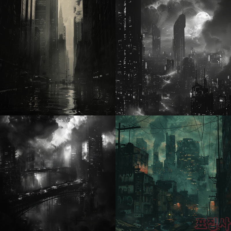 어두운 미래 도시 q1