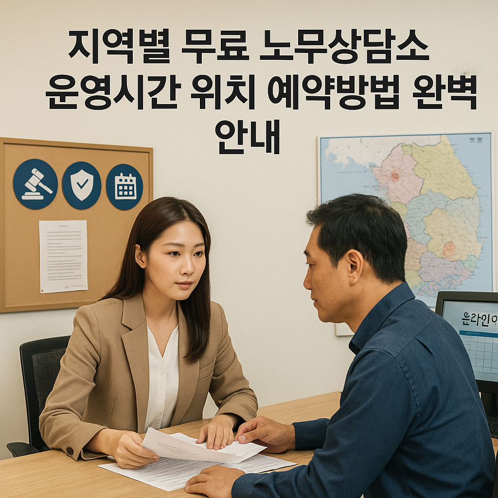 지역별 무료 노무상담소 운영시간 위치 예약방법 완벽 안내