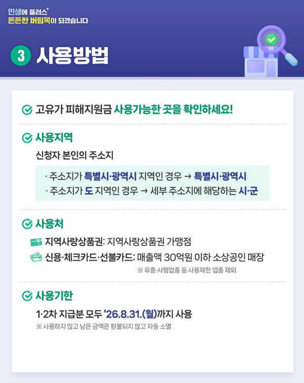 고유가 피해지원금 사용방법&middot;지급시기&middot;요일제
