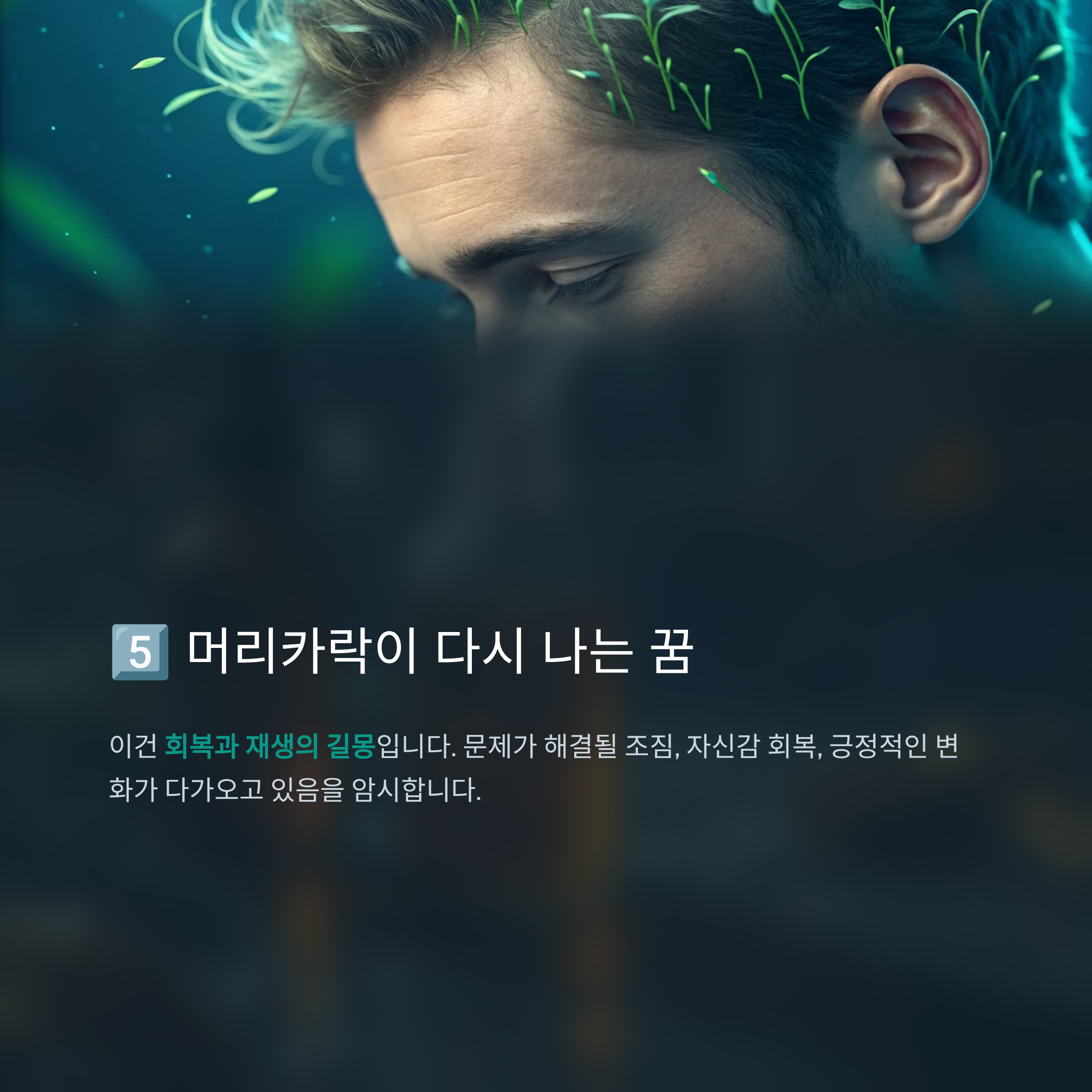 머리카락이 빠지는 꿈 알아보기