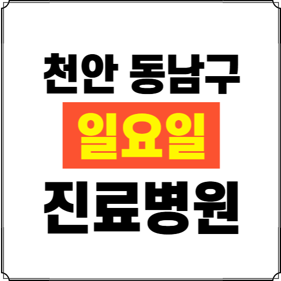 천안시 동남구 일요일 진료병원 찾기 ❘ 24시 휴일 주말 응급 야간 심야 문여는 병원