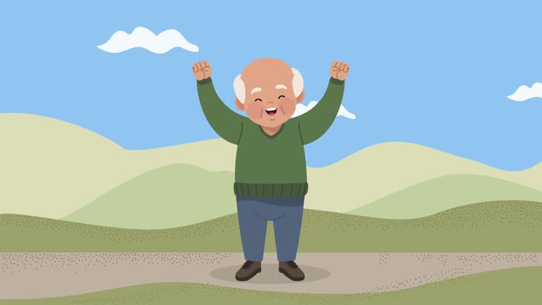 노년기 운동하는 사진