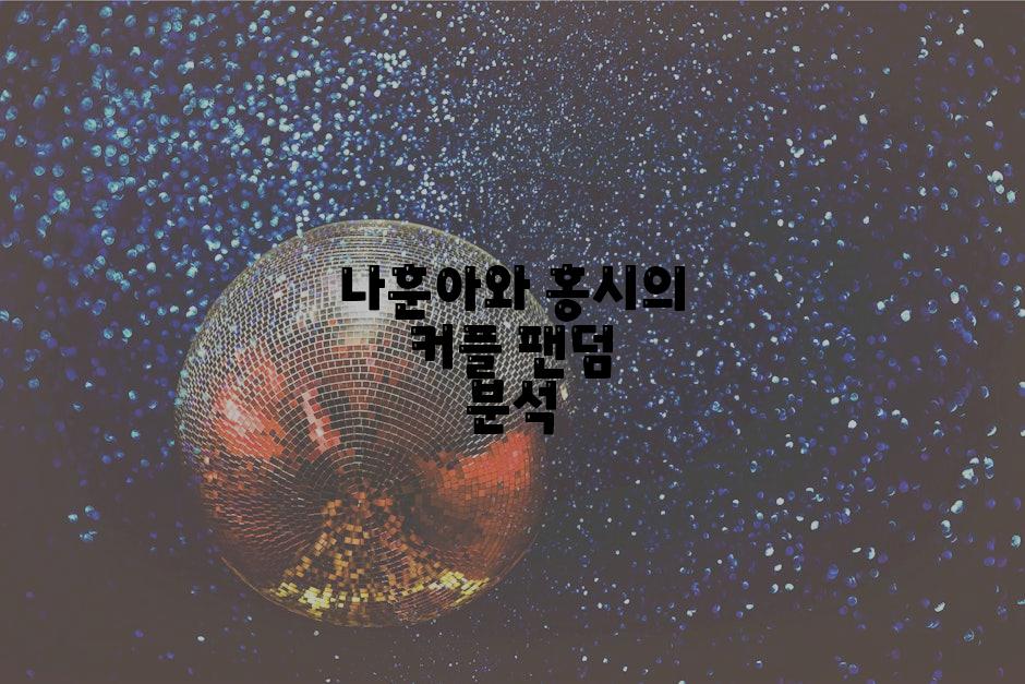 나훈아와 홍시의 커플 팬덤 분석