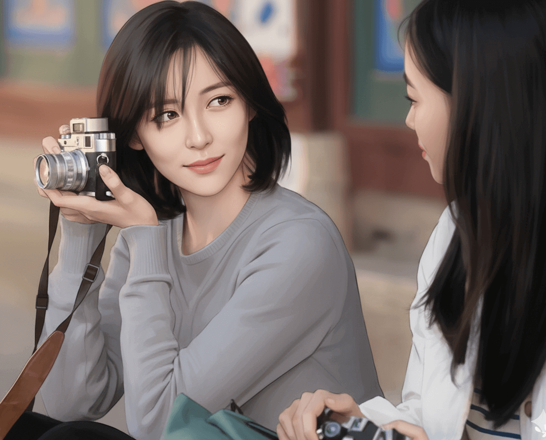 은중과 상연, 카메라, 여성 두명