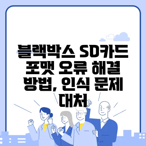 블랙박스 SD카드 포맷 오류 해결 방법, 인식 문제 대처