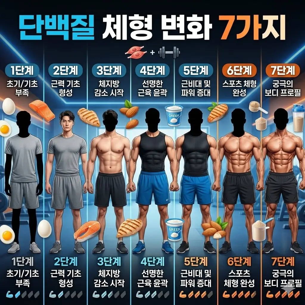 단백질을 제대로 먹었을 때 나타나는 체형 변화 7가지