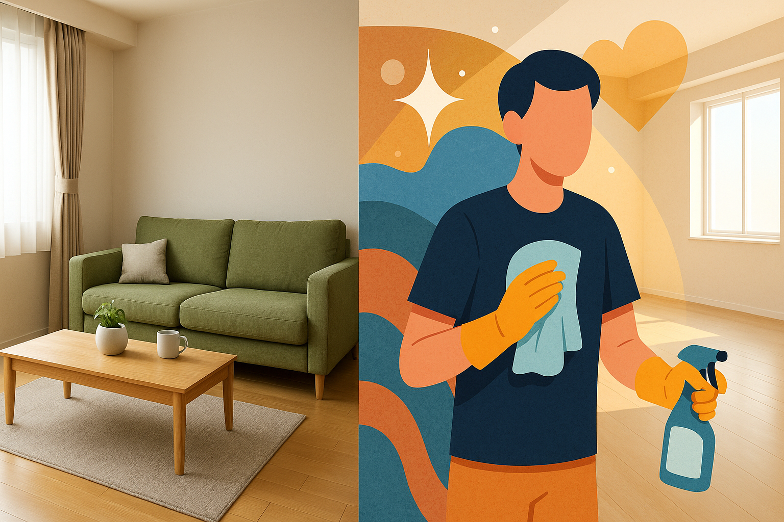 청소는 마음의 정리입니다 거실을 깨끗이 비우면 삶이 채워집니다