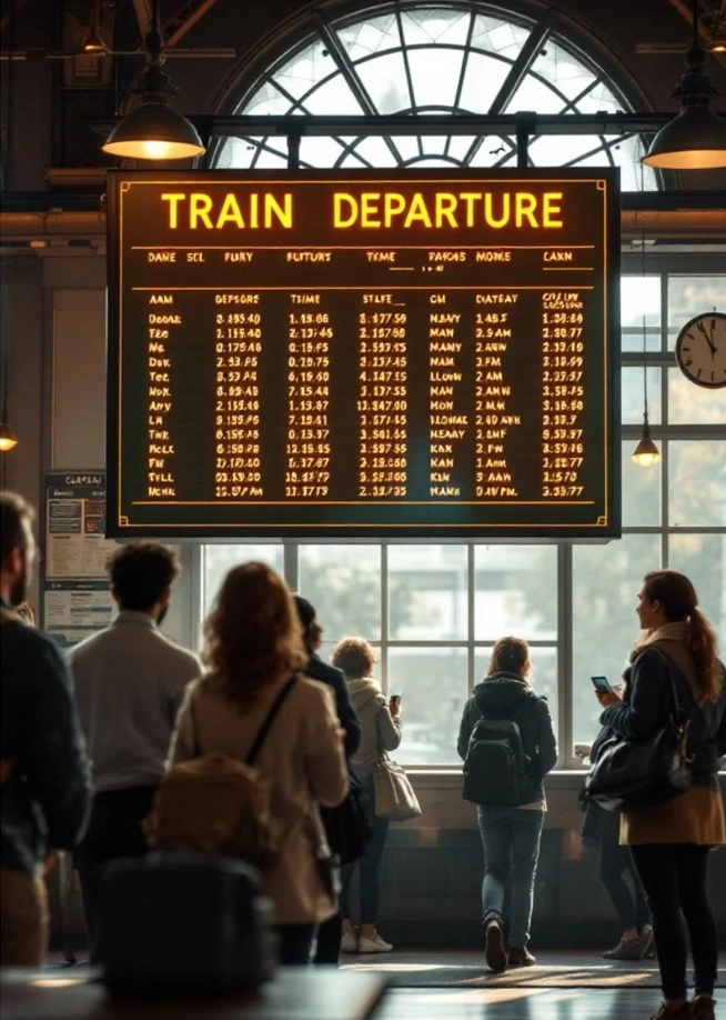 철도노조-파업-승객들이-기차역-플랫폼을-주시하고-있는-AI이미지