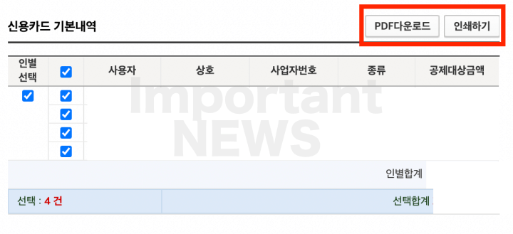 신용카드 사용내역서 발급 설명 사진5
