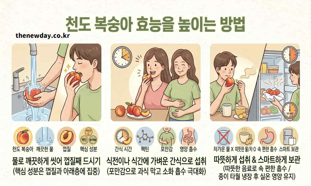 천도 복숭아 효능 높이는 방법