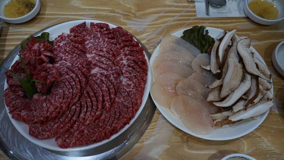 장흥군 소고기 삼합