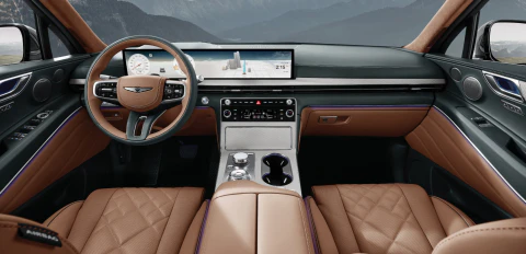 제네시스 GV80 실내 인테리어