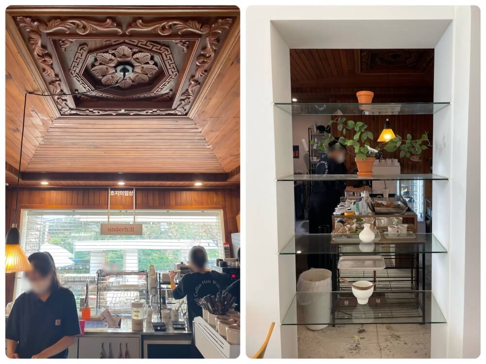 아산 곡교천 은행나무길 신상 카페 언더힐 - 매장 내부