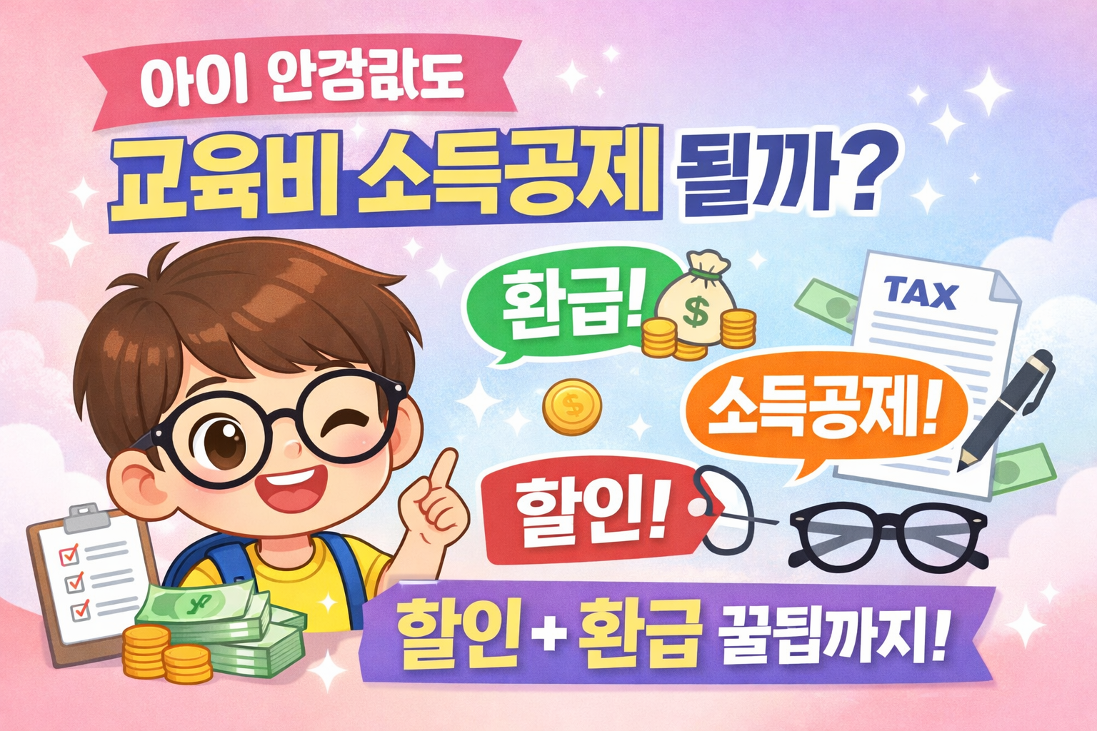 아이 안경값도 교육비 소득공제 될까? 할인·환급 비밀공개