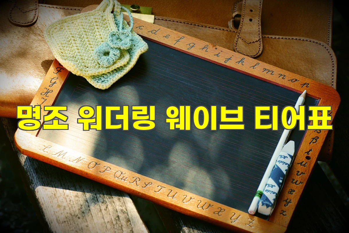 명조 워더링 웨이브 티어표