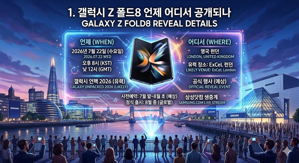 갤럭시 Z 폴드8, 언제 어디서 공개되나