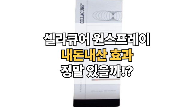 셀라큐어-원스프레이-내돈내산-효과