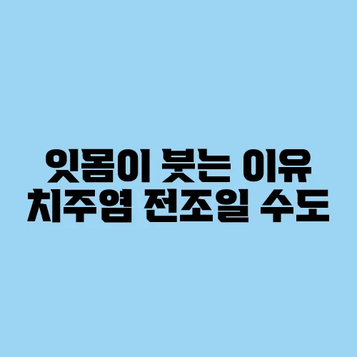 잇몸이 붓는 이유 치주염 전조일 수도