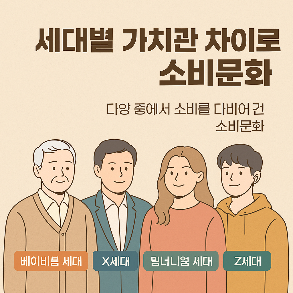 세대별 가치관 차이로 본 소비문화