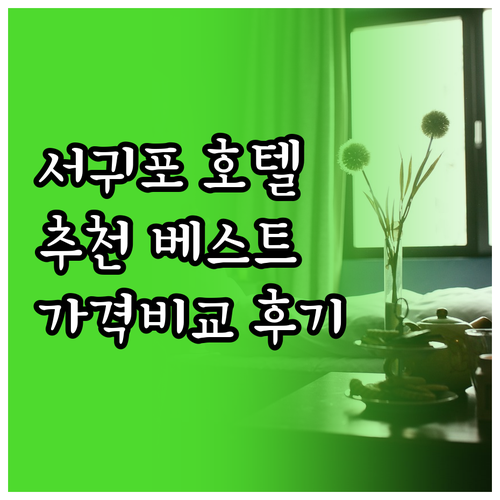 서귀포 호텔 추천 베스트 5 가격 비