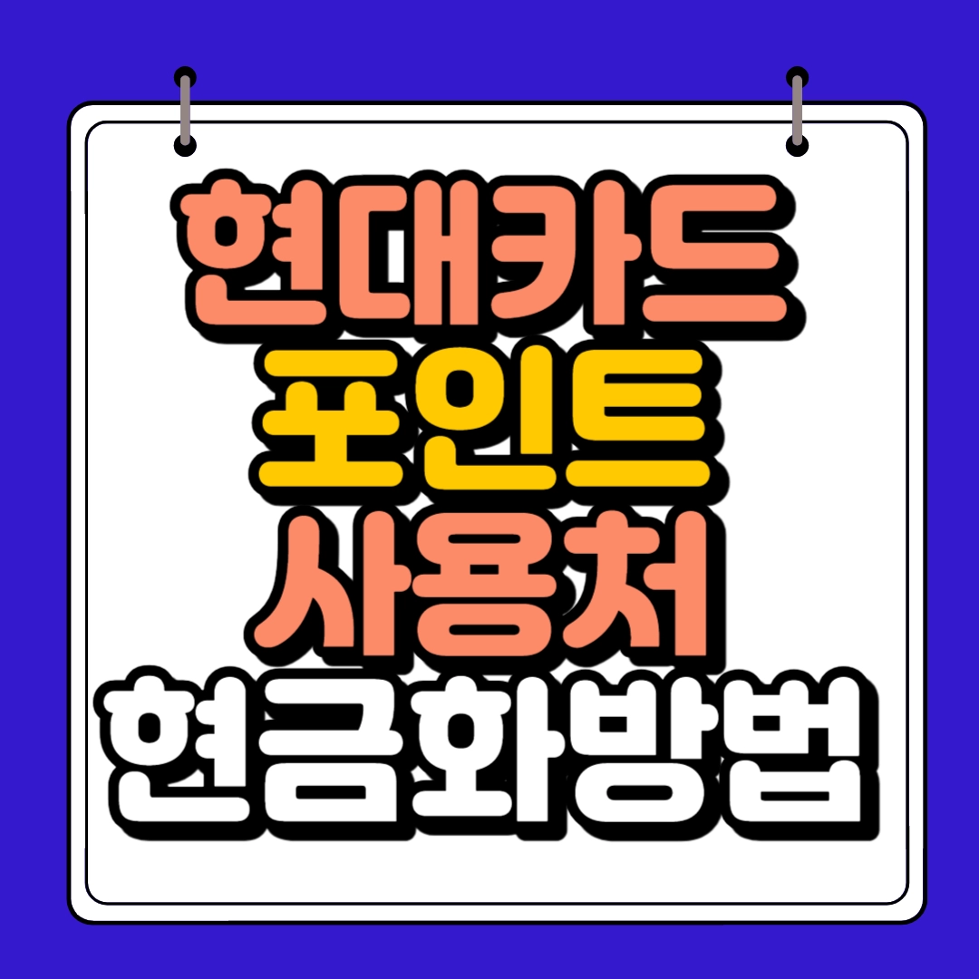 현대카드 포인트 사용처 안내