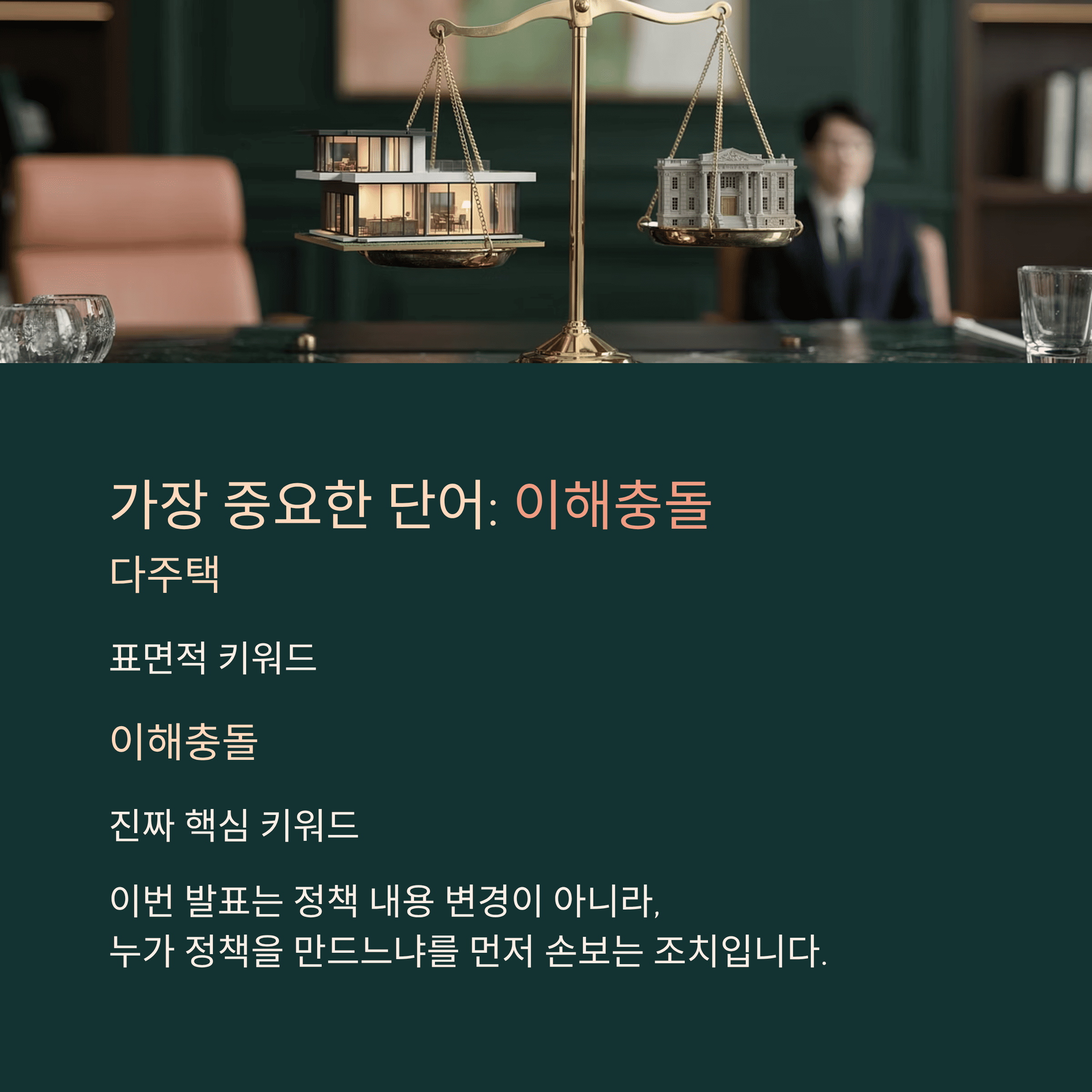 다주택보다 이해충돌을 더 봐야 하나