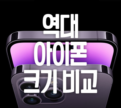 역대 아이폰 크기 비교