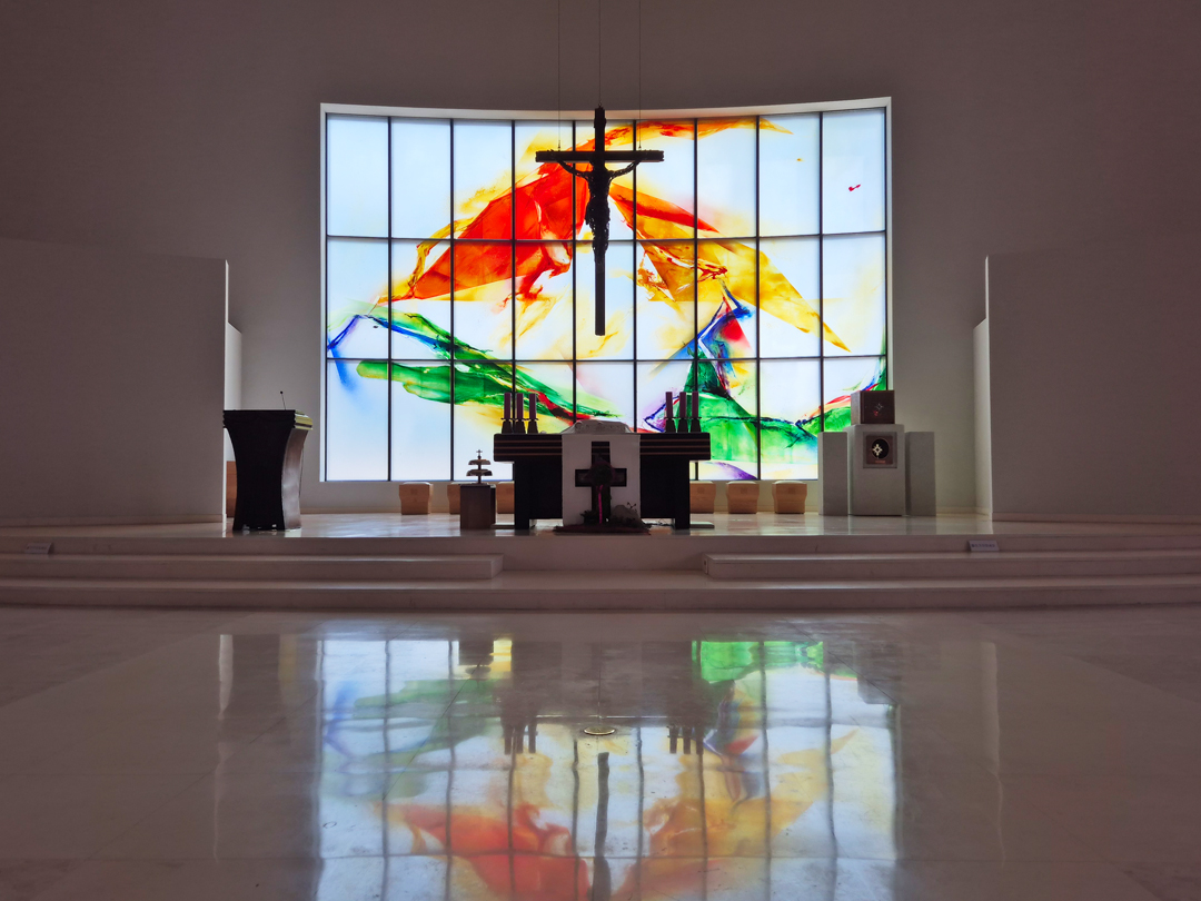 경기도 용인시 수지 신봉동성당 김인중 신부 스테인드글라스