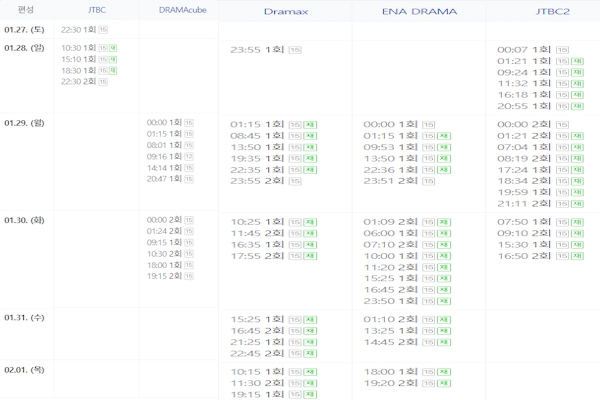 닥터슬럼프 재방송 편성표