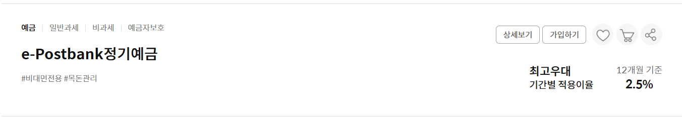 우체국 예금금리 바로 조회해보기