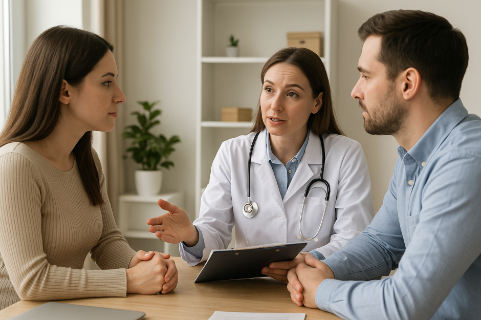 의사와-상담하는-부부