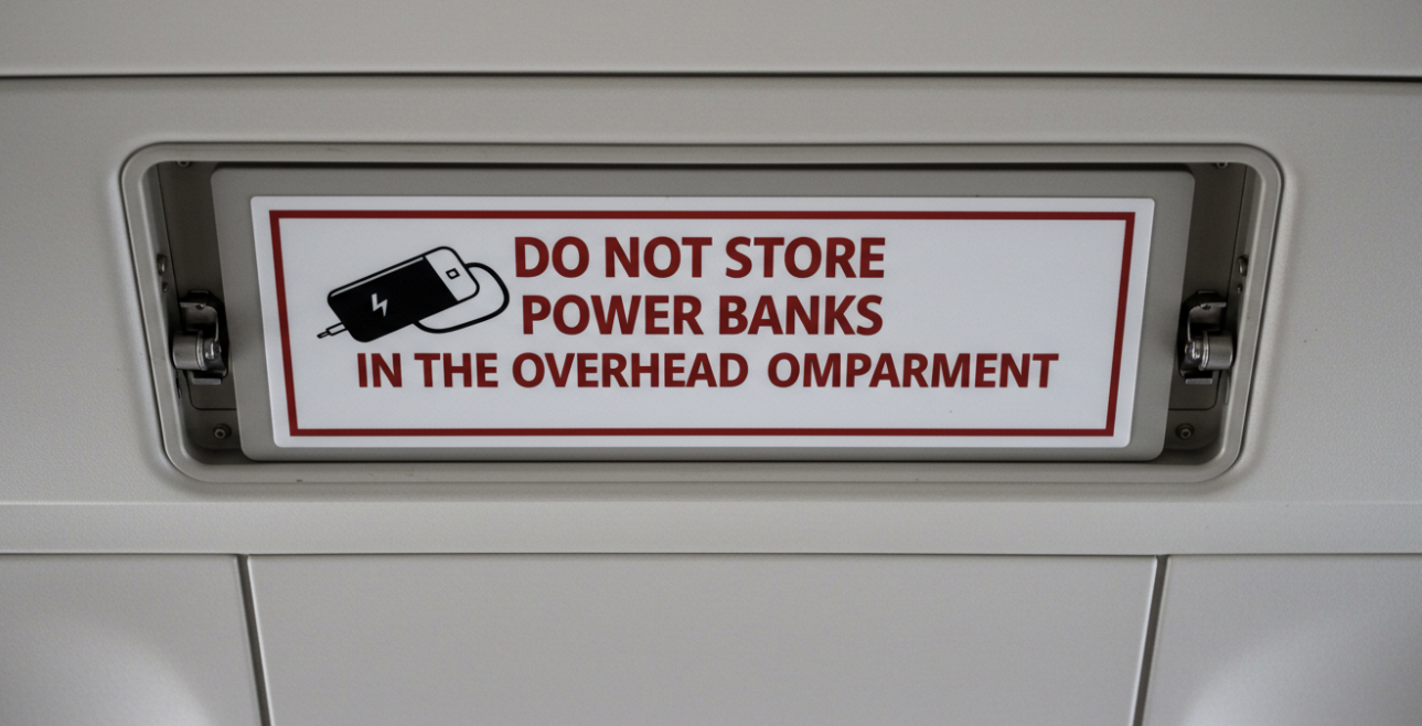 보조배터리 기내 선반 보관 금지