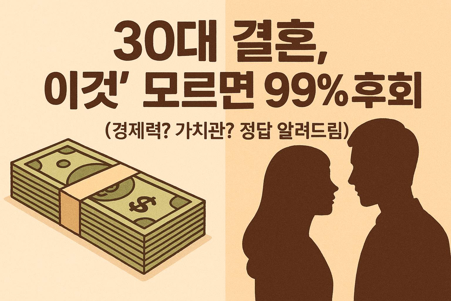 30대 결혼, 아직도 '경제력'만 보고 있다면 99% 후회합니다 (진짜 중요한 조건 총정리)