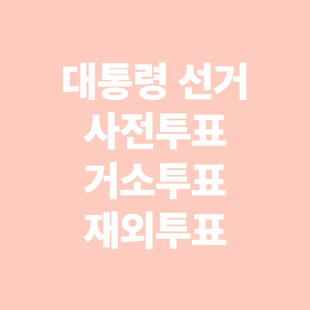 사전투표, 거소투표, 재외투표 총정리 관련 사진