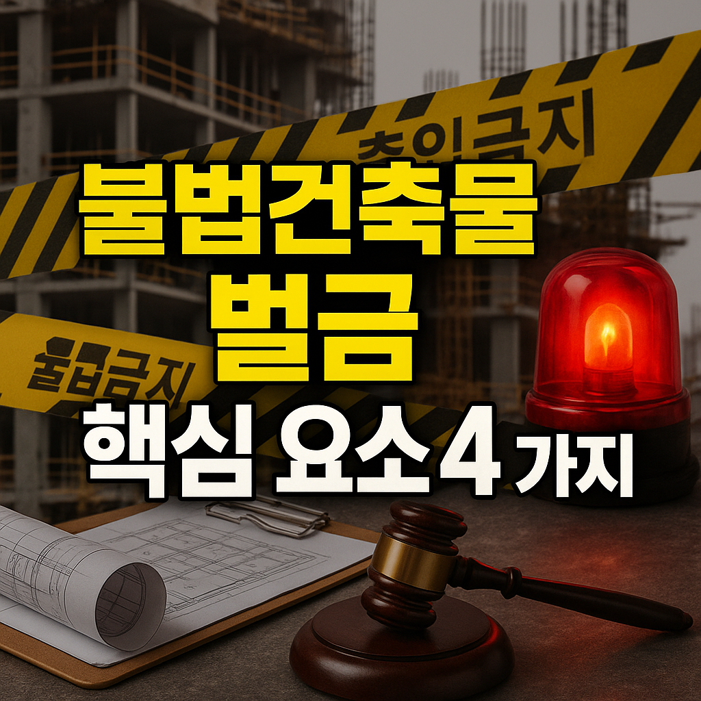 불법건축물 벌금 얼마인지 결정되는 핵심 요소 4가지
