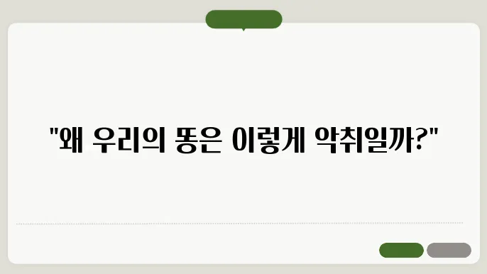 똥냄새와숭개 귀님