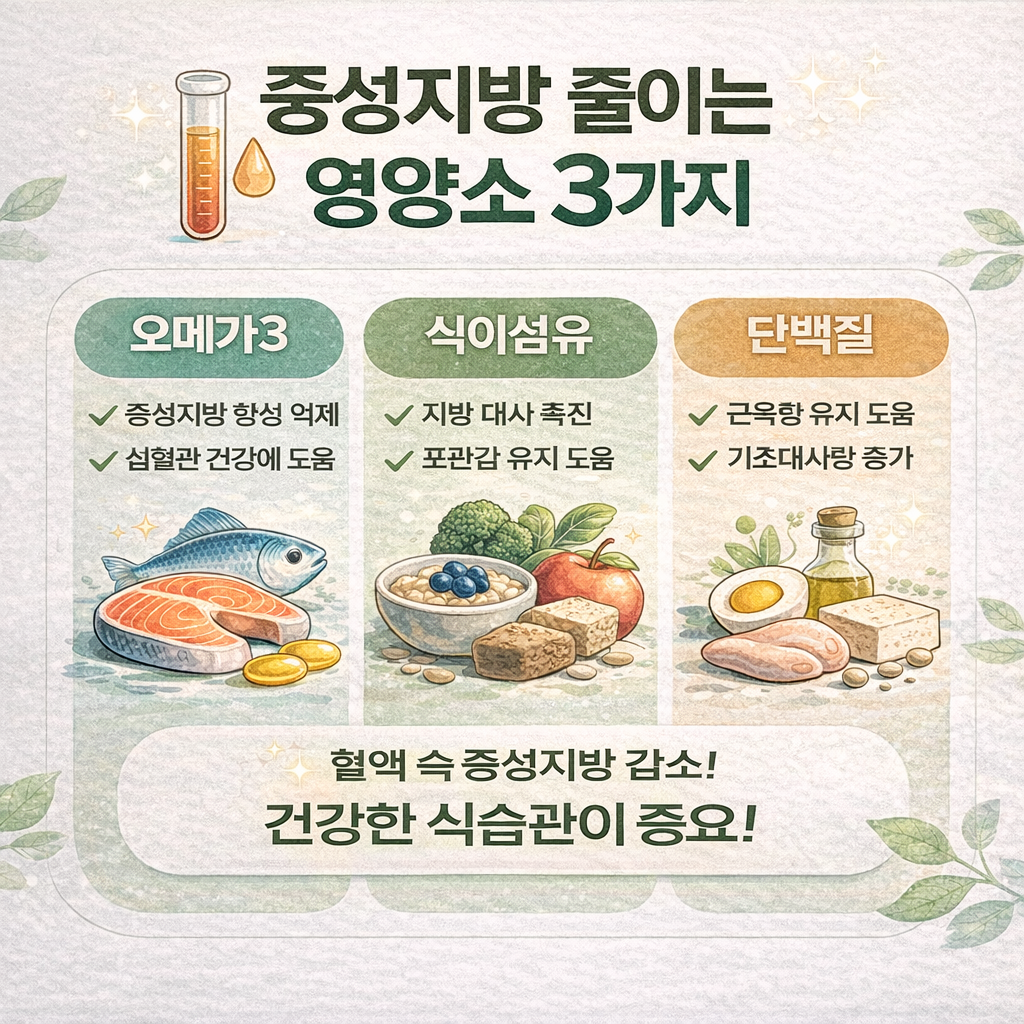 중성지방 줄이는데 도움되는 영양소