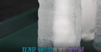 얼려있는 패트병