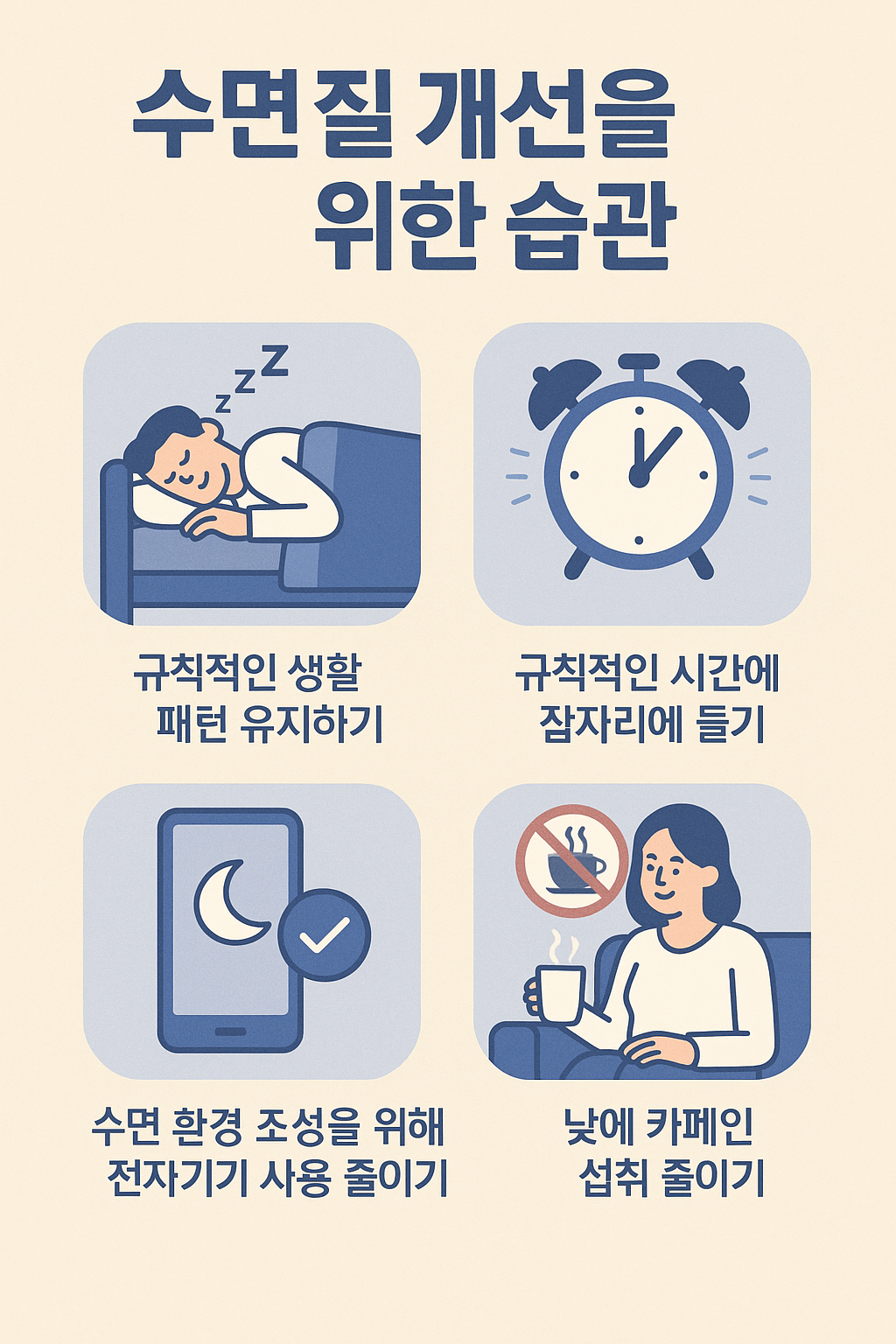 수면 질 개선을 위한 습관 7가지
