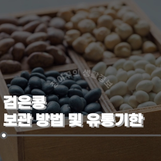 검은콩 보관 및 유통기한 검은콩 불리기 삶기