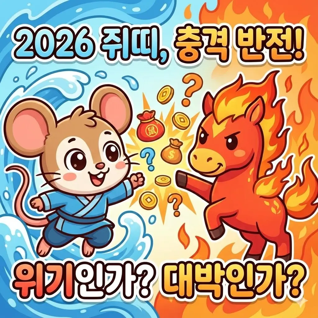 2026년 쥐띠, 가만히 있으면 망하고 움직이면 대박? 물과 불이 만나 '돈복' 터지는 기막힌 타이밍